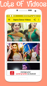 اسکرین شات برنامه Sapna Chaudhary Videos:- Sapna Dance Videos 1