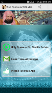 اسکرین شات برنامه Full Quran mp3 Sudais Offline 4