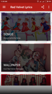 اسکرین شات برنامه Red Velvet Lyrics (Offline) 2