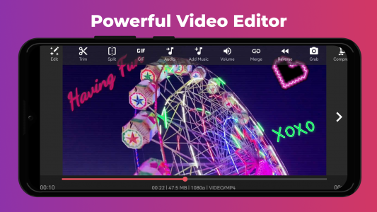 اسکرین شات برنامه Video Editor & Maker AndroVid 1