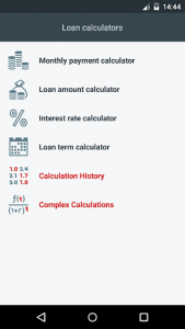 اسکرین شات برنامه Loan Calculators 1