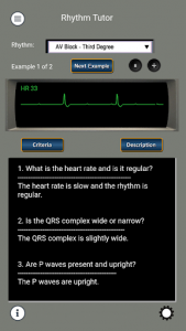 اسکرین شات برنامه ECG Rhythms and ACLS Cases 3