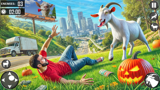 اسکرین شات 1 بازی Angry Goat Fun City Adventure