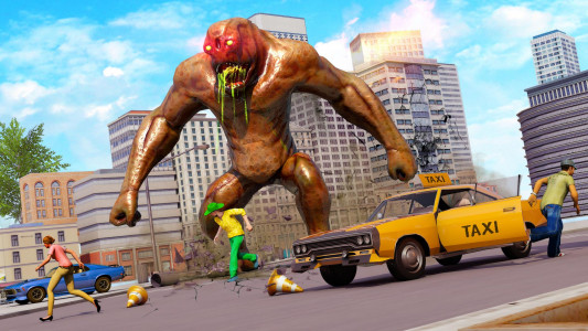 اسکرین شات برنامه Angry Monster City Attack Game 1