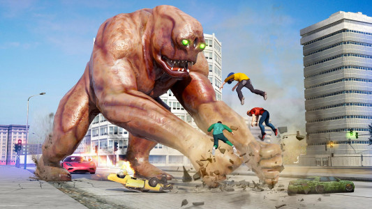 اسکرین شات برنامه Angry Monster City Attack Game 4