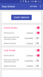اسکرین شات برنامه Easy Unlock - Smart Screen On Off 1