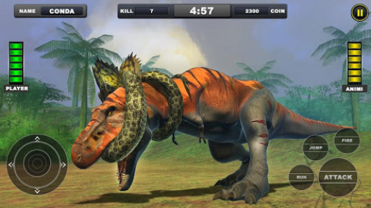 اسکرین شات بازی Angry Anaconda vs Dinosaur Simulator 2019 1