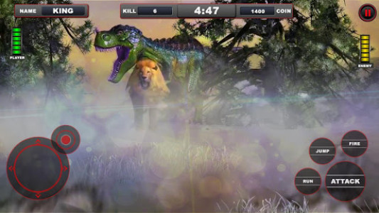 اسکرین شات بازی Lion vs Dinosaur Animal Simulator Game 4