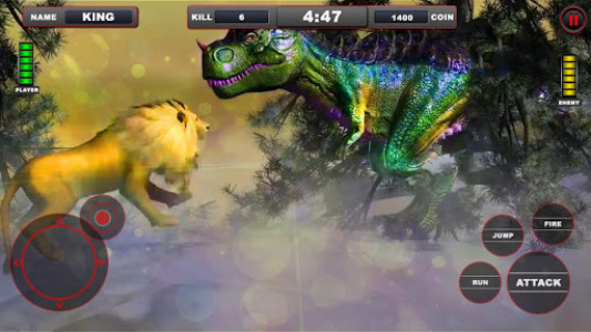 اسکرین شات بازی Lion vs Dinosaur Animal Simulator Game 6