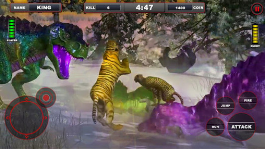 اسکرین شات بازی Lion vs Dinosaur Animal Simulator Game 5
