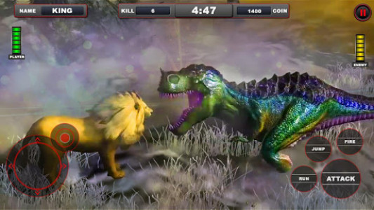 اسکرین شات بازی Lion vs Dinosaur Animal Simulator Game 1
