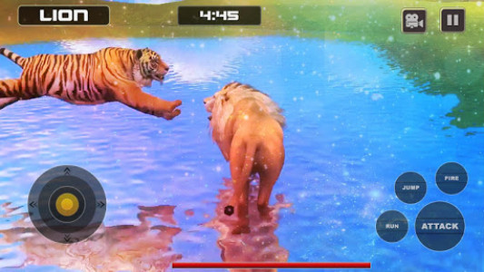 اسکرین شات برنامه Lion Vs Tiger Wild Animal Simulator Game 5