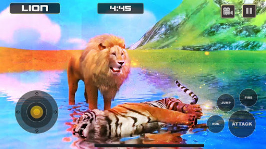 اسکرین شات برنامه Lion Vs Tiger Wild Animal Simulator Game 8