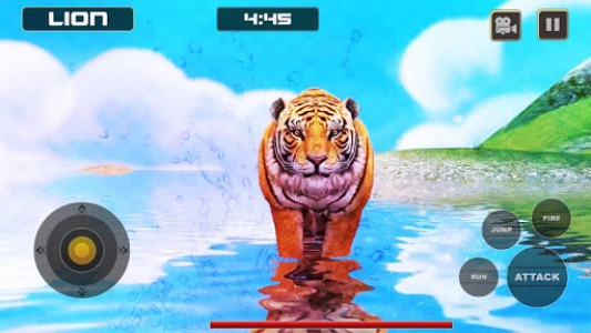 اسکرین شات برنامه Lion Vs Tiger Wild Animal Simulator Game 4