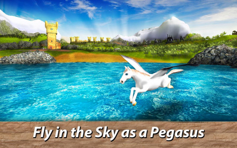 اسکرین شات بازی 🦄🌈❤️ Pegasus Simulator: Flying 🐎 Horse Survival 1