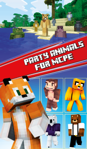 اسکرین شات برنامه Skins Party Animals for MineCraft 1