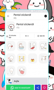 اسکرین شات برنامه New Pentol stickers Animated for Whatsapp🤩 8