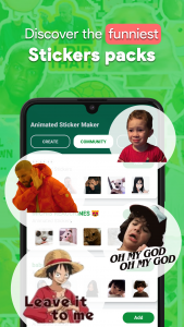 اسکرین شات 2 برنامه Animated Stickers Maker & GIF
