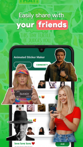 اسکرین شات 3 برنامه Animated Stickers Maker & GIF