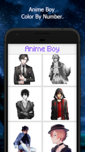 اسکرین شات بازی Anime Boy Color By Number 7