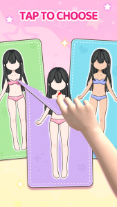 اسکرین شات 6 بازی Anime Paper Doll DIY: Dress Up