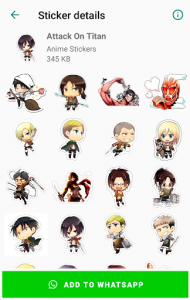 اسکرین شات برنامه Anime Stickers for WhatsApp - WAStickerApps 8