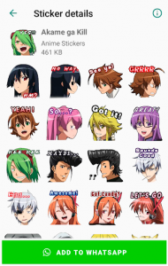 اسکرین شات برنامه Anime Stickers for WhatsApp - WAStickerApps 1