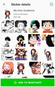 اسکرین شات برنامه Anime Stickers for WhatsApp - WAStickerApps 4