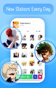 اسکرین شات برنامه Anime Stickers for WhatsApp 2