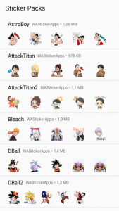اسکرین شات برنامه Anime Sticker WhatsApp - 1000+ Anime WAStickerApps 4