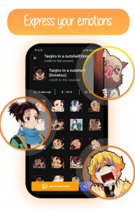 اسکرین شات برنامه Anime Stickers For WhatsApp 3