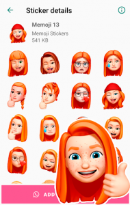 اسکرین شات برنامه Memoji Stickers for WhatsApp - WAStickerApps 5