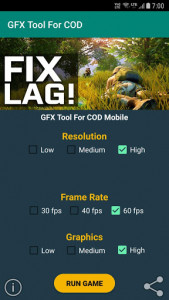 اسکرین شات برنامه GFX Tool for COD - Game Booster 4