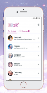 اسکرین شات بازی BTS Chat! Messenger(simulator) 1