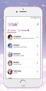 اسکرین شات 1 بازی BTS Chat! Messenger(simulator)