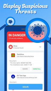 اسکرین شات 2 برنامه Antivirus: Virus Remover Clean