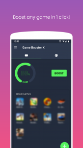 اسکرین شات برنامه Game Booster X Free: Game Play Optimizer 1