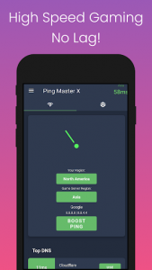 اسکرین شات برنامه Ping Master X: Set Best DNS For Gaming [Free] 1