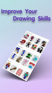 اسکرین شات 1 برنامه How to draw game characters