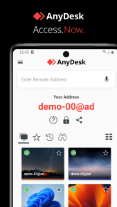 اسکرین شات 1 برنامه AnyDesk Remote Desktop