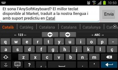 اسکرین شات برنامه Catalan for AnySoftKeyboard 2