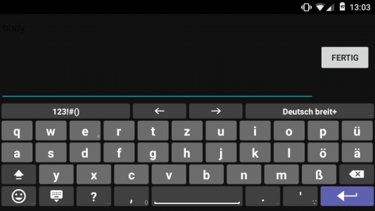 اسکرین شات 1 برنامه German for AnySoftKeyboard