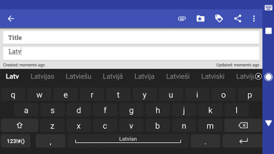 اسکرین شات برنامه Latvian for AnySoftKeyboard 2