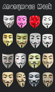 اسکرین شات برنامه Anonymous Mask Photo Maker CAM 4