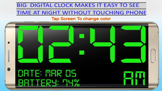 اسکرین شات برنامه Digital Clock Simple and Big 6