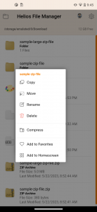 اسکرین شات برنامه Helios File Manager 3