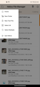 اسکرین شات 2 برنامه Helios File Manager