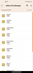 اسکرین شات برنامه Helios File Manager 1