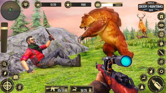 اسکرین شات برنامه Jungle Deer Hunting Games 3D 3