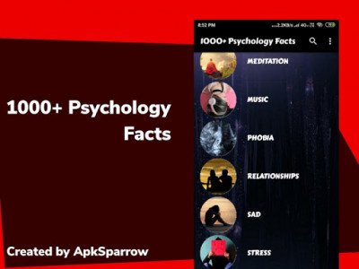 اسکرین شات برنامه 1000+ Psychology Facts - Brain, Music, Love, etc. 2